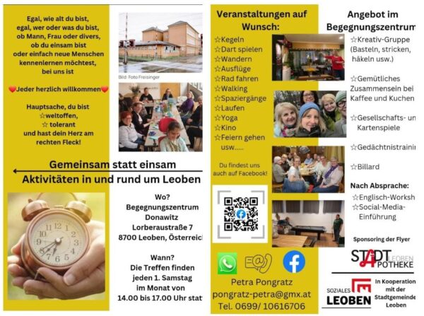 Gemeinsam statt einsam - Aktivitäten rund um Leoben