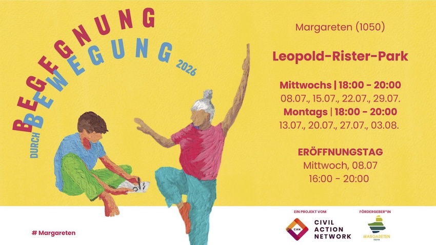 BEGEGNUNG DURCH BEWEGUNG 2026 - Kostenlose Bewegungsworkshops in Margareten
