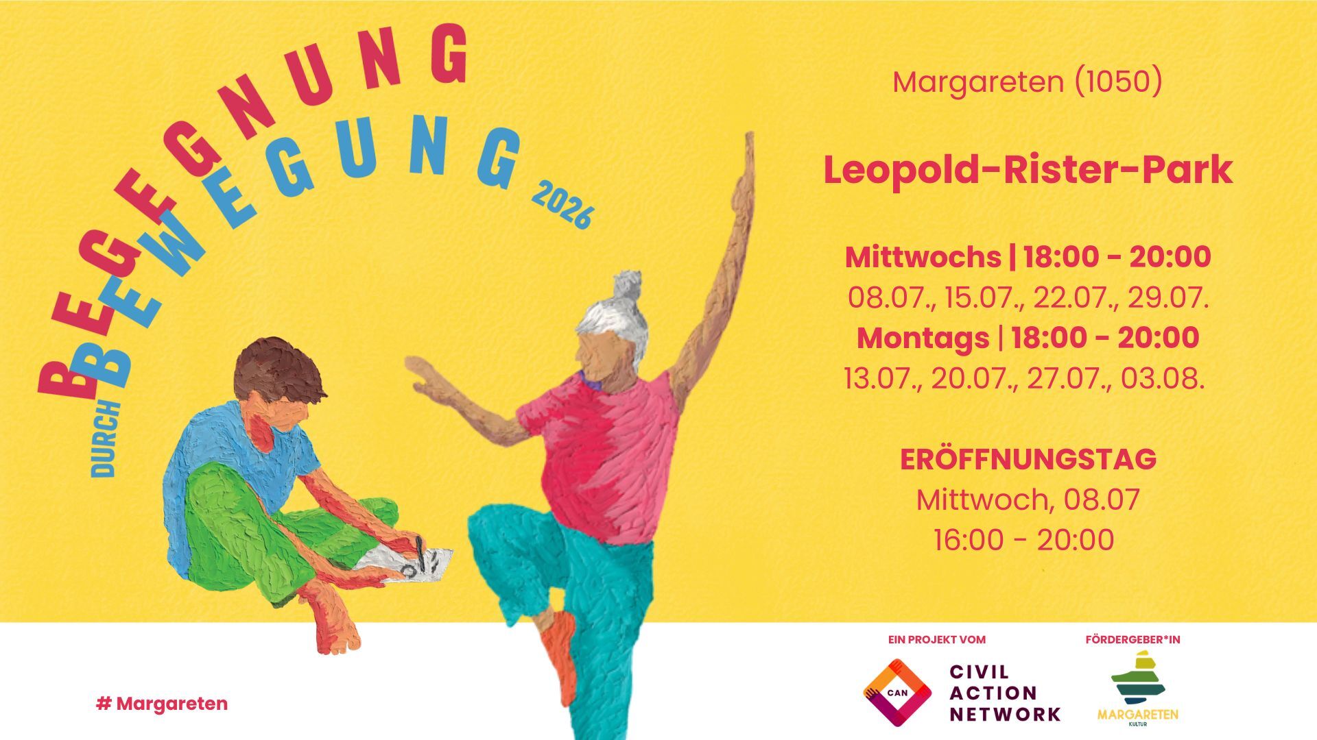 BEGEGNUNG DURCH BEWEGUNG: Bewegungsworkshops im Leopold-Rister-Park im 5. Bezirk 