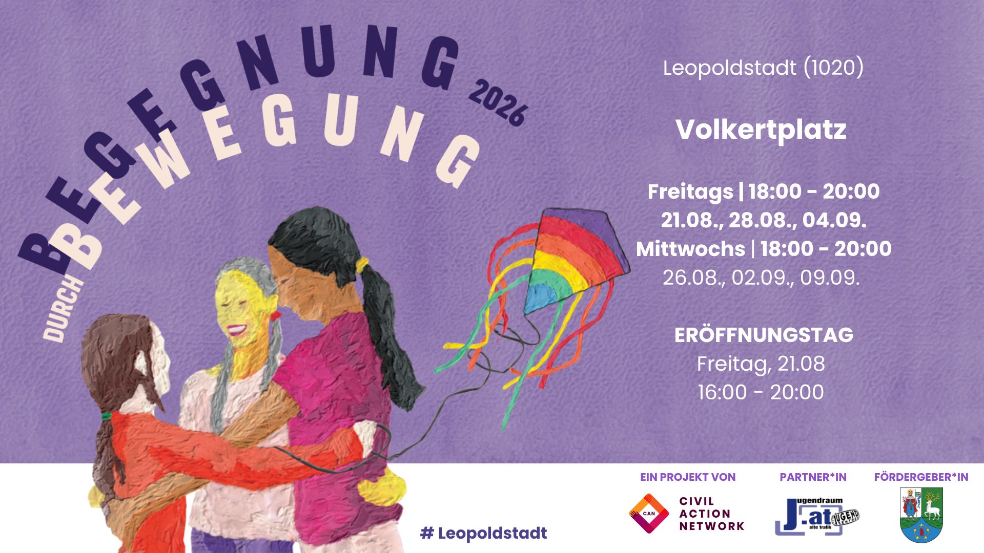  BEGEGNUNG DURCH BEWEGUNG 2026 - Kostenlose Bewegungsworkshops in Leopoldstadt