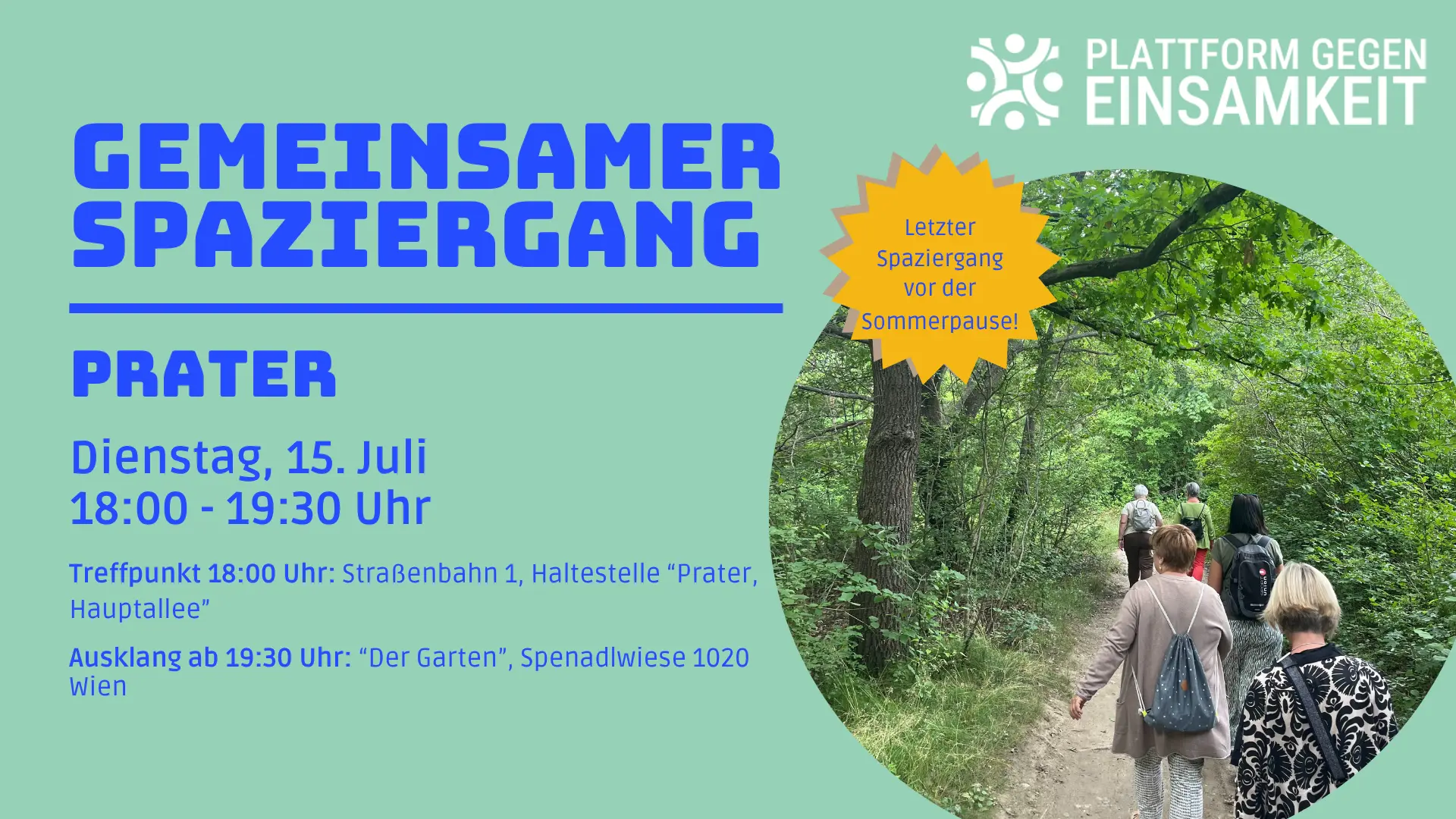 Gemeinsamer Spaziergang - Prater, 15.07.25